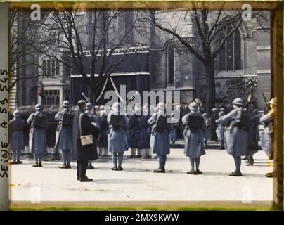 Parigi (7th arr.), Francia i funerali dell'ambasciatore degli Stati Uniti Myron Herrick, giunsero alla chiesa americana quai d'Orsay , Foto Stock