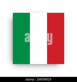 Bandiera vettoriale quadrata d'Italia Illustrazione Vettoriale