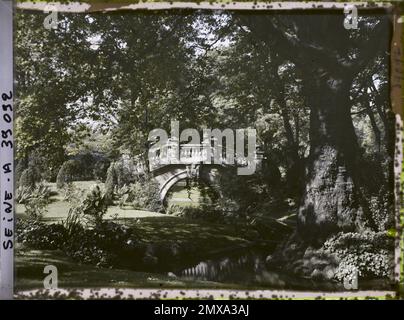 Parigi (8th arr.), Francia le Pont du Parc Monceau , Foto Stock