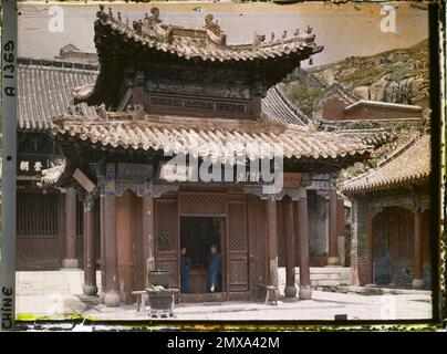 Taishan massiccio, Cina Bixiaci ('Tempio di nuvole colorate') , 1913 - Cina - Stéphane Passet Foto Stock