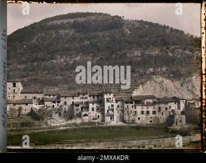 Reel, Alpes-Maritimes, Francia visto dalla città , 1912 - Alpes-Maritimes, Cap Martin - Auguste Léon - (Mars) Foto Stock