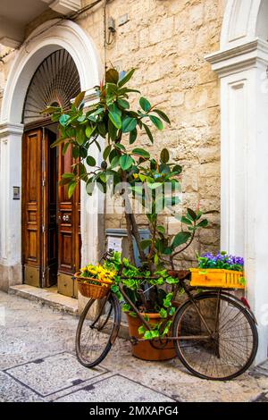 Old Town Street, Bari, Puglia, Bari, Puglia, Italia Foto Stock