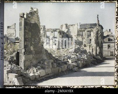 Reims , Marne , Champagne , Francia , 1919 - Reims - Auguste Léon - (settembre) Foto Stock