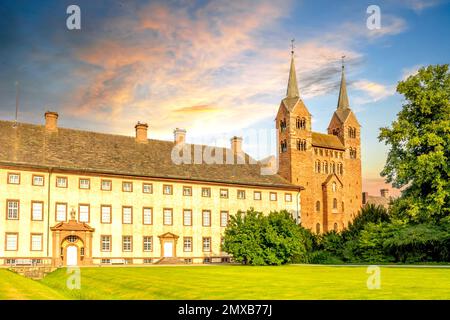 Abbazia Corvey, Hoexter, Germania Foto Stock
