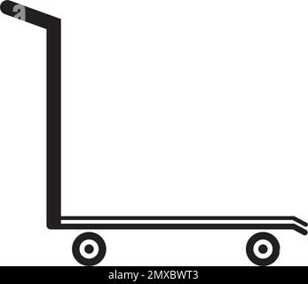 Icona carrello Haind disegno vettoriale, sfondo Illustrazione Vettoriale