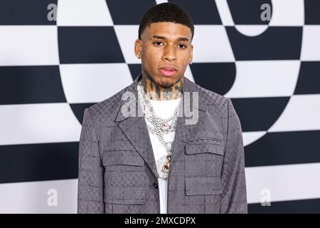 Hollywood, Stati Uniti. 02nd Feb, 2023. HOLLYWOOD, LOS ANGELES, CALIFORNIA, USA - 02 FEBBRAIO: Choppa arriva al Warner Music Group Pre-Grammy Party 2023 che si tiene all'Hollywood Athletic Club il 2 febbraio 2023 a Hollywood, Los Angeles, California, Stati Uniti. (Foto di Xavier Collin/Image Press Agency) Credit: Image Press Agency/Alamy Live News Foto Stock