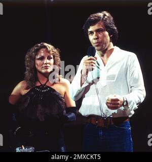 Rockpop, Konzert- und Live-Musik-Sendereihe, Deutschland 1977 - 1982, Sendung vom 22. Juli 1978, Maggie Ryder, englische Musikerin und Moderator Christian Simon Foto Stock