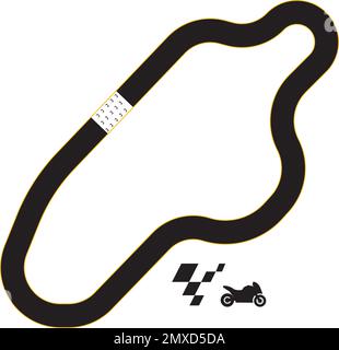 Icona della pista simbolo e sfondo dell'illustrazione vettoriale Illustrazione Vettoriale