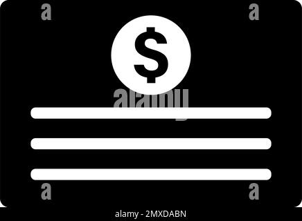 Icona della silhouette dei titoli di stato. Debito. Vettore modificabile. Illustrazione Vettoriale