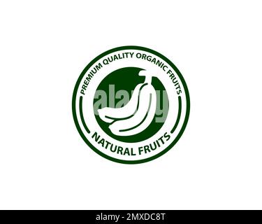 Trattamento naturale banner rotondo con frutta. Design per negozio, prodotti naturali biologici per la salute. Può essere utilizzato come logo design. Illustrazione vettoriale Illustrazione Vettoriale