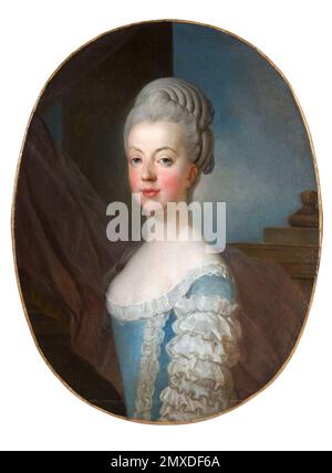 Ritratto dell'Arciduchessa Maria Antonia d'Austria (1755-1793), l'ultima regina Maria Antonietta di Francia. Museo: COLLEZIONE PRIVATA. AUTORE: JOSEPH SIFFRED DUPLESSIS. Foto Stock