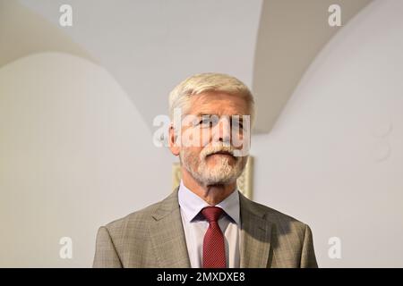 Praga, Repubblica Ceca. 03rd Feb, 2023. Il 3 febbraio 2023 il Presidente eletto ceco Petr Pavel ha tenuto un briefing alla stampa a Praga, Repubblica Ceca. Credit: Roman Vondrous/CTK Photo/Alamy Live News Foto Stock