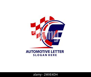 lettera iniziale e e combinazione logo tachimetro concetto di logo vettoriale, tachimetro, icona indicatore. segnale di velocità, prestazioni, logo simbolo veloce Illustrazione Vettoriale