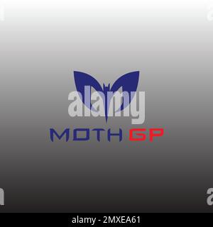m lettera con pipistrelli forma moderno logo simbolo icona vettore disegno grafico idea creativa Illustrazione Vettoriale