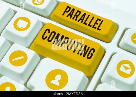Visualizzazione di segnali Parallel Computing, Business Approach calcolo simultaneo tramite software e hardware Foto Stock