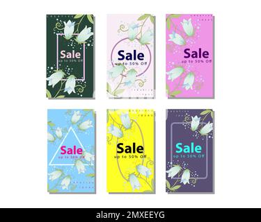 Modello biglietto da visita, elemento di design. Può essere utilizzato anche per biglietti d'auguri, banner, inviti, flayer, poster. Fiori decorativi, peonia, tulipani Illustrazione Vettoriale