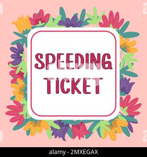 Scrittura visualizzazione di testo Speeding Ticket, Foto concettuale test psicologico per la massima velocità di esecuzione di un compito Foto Stock