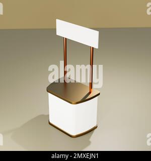 promozione commerciale stand 3d mock up Foto Stock