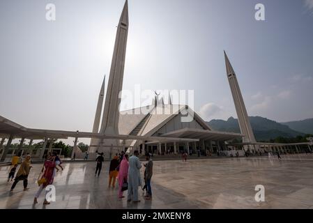 La Moschea Faisal, Islamabad Foto Stock