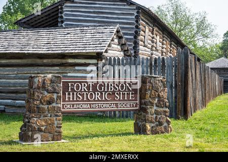 Fort Gibson, sito storico a Fort Gibson, Oklahoma. (USA) Foto Stock