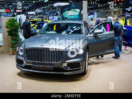 Bangkok, Thailandia - 7 dicembre 2022: Bentley Flying Spur Hybrid presentato al Motor Expo 2022 Foto Stock