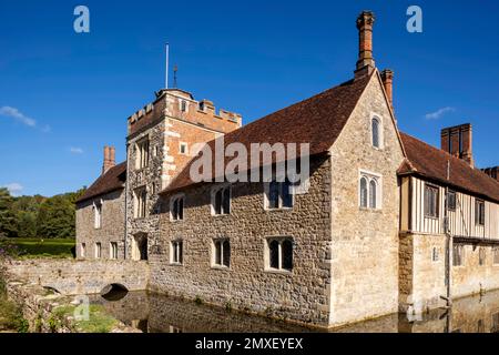 Inghilterra, Kent, Sevenoaks, Ightham Mote, 14th ° secolo Moated Manor House *** Caption locale *** UK, Regno Unito, Gran Bretagna, Inghilterra, inglese Foto Stock