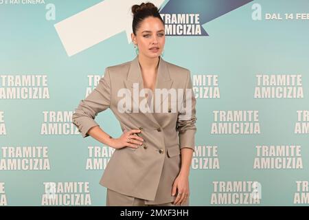 Roma, Italia. 03rd Feb, 2023. Matilde Gioli partecipa a una foto del film 'tramite amicizie' presso l'NH Collection Hotel Giustiniano. Credit: SOPA Images Limited/Alamy Live News Foto Stock