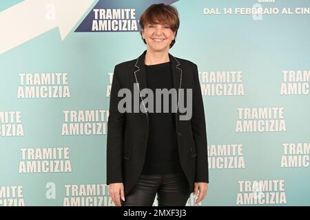 Roma, Italia. 03rd Feb, 2023. Debora Villa partecipa a una foto del film 'tramite amicizie' presso l'NH Collection Hotel Giustiniano. Credit: SOPA Images Limited/Alamy Live News Foto Stock