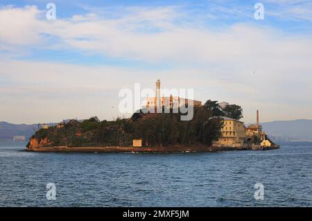 Alcatraz Island National Park, nella baia di San Francisco, in California, Stati Uniti d'America, ex prigione di massima sicurezza. Foto Stock