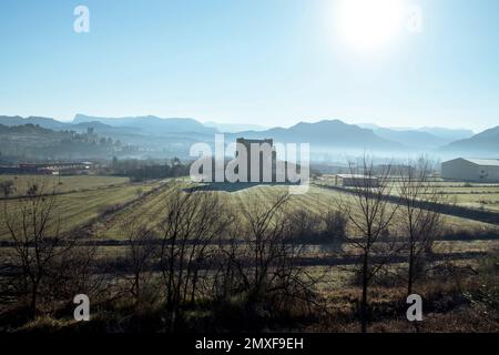 Campi a Matarranya. Una regione della provincia di Teruel, Spagna Foto Stock