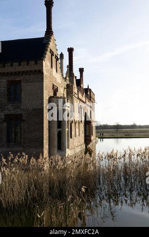 Oxburgh Estate Moated Manor House Foto Stock