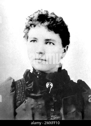 Laura Ingalls Wilder. Ritratto dello scrittore americano Laura Elizabeth Ingalls Wilder (1867-1957) c. 1885 Foto Stock