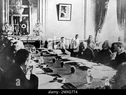 Conferenza di pace di Parigi, Versaille, 1919 Foto Stock