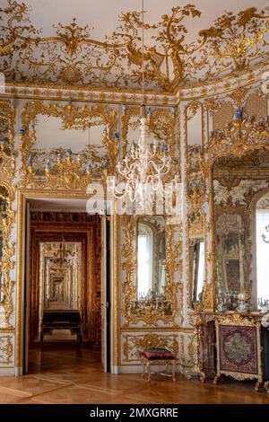 Le Rich Rooms (Reiche Zimmer) a Monaco Residenz l'ex palazzo reale dei monarchi Wittelsbach di Baviera Foto Stock
