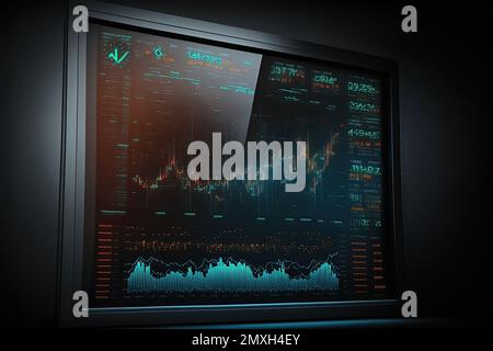 grafici di riserva sotto forma di candelieri. Simboleggia il concetto di trading e una visione illustrata delle variazioni dei mercati finanziari rispetto a. Foto Stock