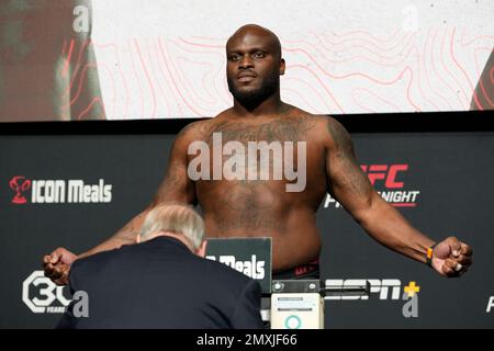 3 febbraio 2023, Las Vegas, NV, LAS VEGAS, NV, Stati Uniti: LAS VEGAS, NV - Febbraio 3: Derrick Lewis UFC Apex per la notte di lotta UFC - Lewis Vs Spivac il 3 Febbraio 2023 a Las Vegas, NV, Stati Uniti. (Credit Image: © Louis Grasse/PX Imagens via ZUMA Press Wire) SOLO PER USO EDITORIALE! Non per USO commerciale! Credit: ZUMA Press, Inc./Alamy Live News Foto Stock