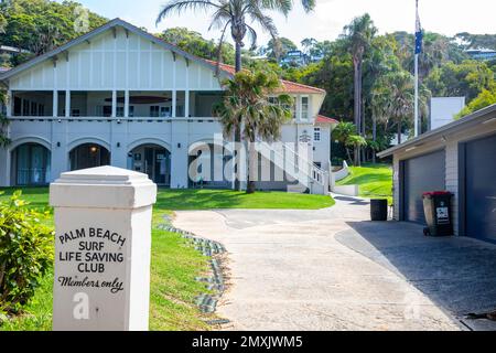 Palm Beach Sydney surf life saving club, solo membri di questo surf club privato, Sydney Northern Beaches, NSW, Australia Foto Stock