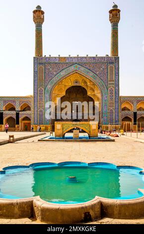 Ivan del Sud, Moschea del Venerdì, Masjid-e Jomeh, Isfahan, Isfahan, Iran, Asia Foto Stock