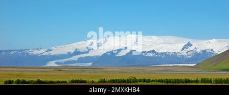 Ghiacciaio di Vatnajökull, il più grande ghiacciaio d'Europa, l'Islanda, l'Europa Foto Stock