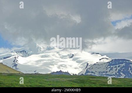 Ghiacciaio di Vatnajökull, il più grande ghiacciaio d'Europa, l'Islanda, l'Europa Foto Stock