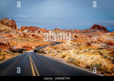 La Valle del Fuoco del parco statale, Nevada Foto Stock