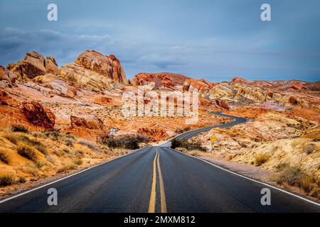 La Valle del Fuoco del parco statale, Nevada Foto Stock