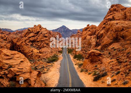 La Valle del Fuoco del parco statale, Nevada Foto Stock