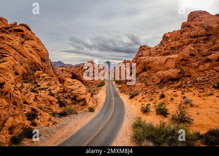 La Valle del Fuoco del parco statale, Nevada Foto Stock