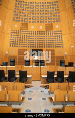 Bordeaux , Aquitaine France - 01 15 2023 : Sala interna della corte interna alla corte di giustizia di bordeaux Foto Stock