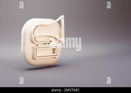 Bella illustrazione strumento musicale Old Gramophone simbolo icone su uno sfondo rosa brillante. illustrazione del rendering 3d. Motivo di sfondo per Foto Stock