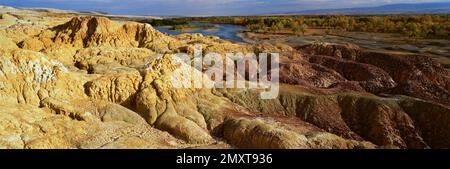La spiaggia del fiume Xinjiang ha colpito la fronte Foto Stock