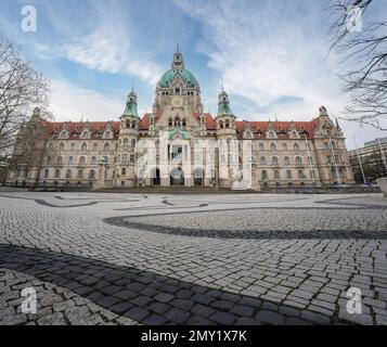 Hannover nuovo Municipio - Hannover, Germania Foto Stock