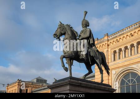 Re Ernst Agosto Statua di Albert Wolff, 1861 - Hannover, bassa Sassonia, Germania Foto Stock