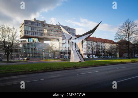 Stahl 17/87 scultura di Erich Hauser - Hannover, bassa Sassonia, Germania Foto Stock